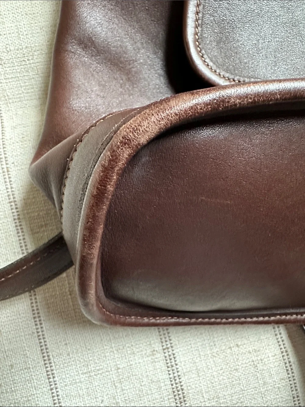 Coach Brown Leather Backpack